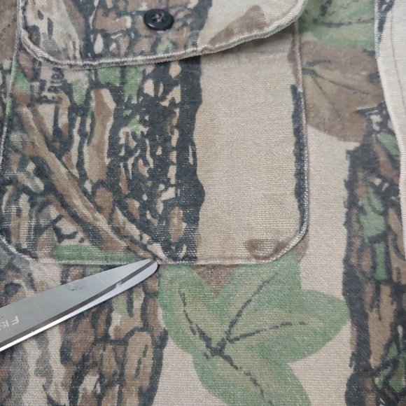 Vintage Winchester Men's XL Camo Shirt Long Sleeve Cotton Canvas Tree Hunting - Picture 10 of 11